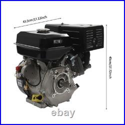 4-Stroke 420cc 15HP OHV Horizontal Shaft Gas Engine Recoil Start Go Kart Motor