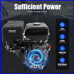 4-Stroke 420cc 15HP OHV Horizontal Shaft Gas Engine Recoil Start Go Kart Motor