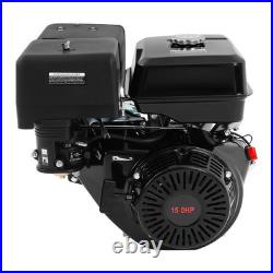 4-Stroke 420cc 15HP OHV Horizontal Shaft Gas Engine Recoil Start Go Kart Motor
