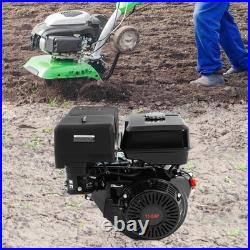 4-Stroke 420cc 15HP OHV Horizontal Shaft Gas Engine Recoil Start Go Kart Motor