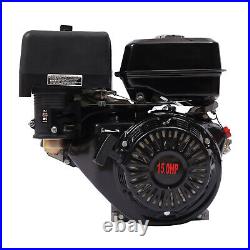 4-Stroke 420cc 15HP OHV Horizontal Shaft Gas Engine Recoil Start Go Kart Motor