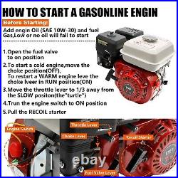 4-Stroke 7.5HP 210cc Gas Engine 3/4 (19MM) Shaft Diameter, Pull Start Petro