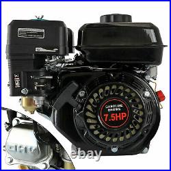 4-Stroke 7.5HP 210cc OHV Horizontal Shaft Gas Engine Pull Start Go Kart Motor