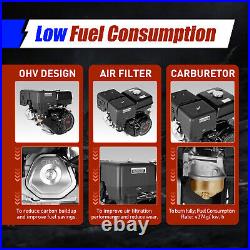 4 Stroke OHV Horizontal Shaft Gas Engine Recoil Start Go Motor 420cc 3600r/m USA