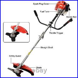 52cc 2-Cycle Gas Grass String Trimmer Straight Shaft Gas Weed Eater Brush Cutter