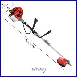 52cc 2-Cycle Gas Grass String Trimmer Straight Shaft Gas Weed Eater Brush Cutter