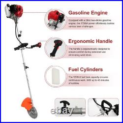 52cc 2-Cycle Gas Grass String Trimmer Straight Shaft Gas Weed Eater Lawn Mower