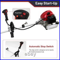 52cc 2-Cycle Gas Grass String Trimmer Straight Shaft Gas Weed Eater Lawn Mower