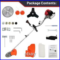 52cc 2-Cycle Gas Grass String Trimmer Straight Shaft Gas Weed Eater Lawn Mower
