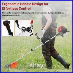 52cc 2-Cycle Gas Grass String Trimmer Straight Shaft Gas Weed Eater Lawn Mower