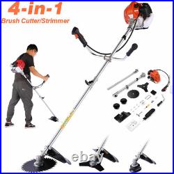 58cc Lawn Mower 4-in-1 Gas Powered Weed Eater Straight Shaft Gas String Trimmer