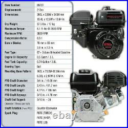 6.5 HP (212cc) OHV Horizontal Shaft Gas Engine EPA/CARB