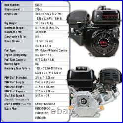 6.5 HP (212cc) OHV Horizontal Shaft Gas Engine, EPA/CARB