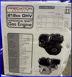 6.5 HP 212cc OHV Horizontal Shaft Gas Engine EPA Recoil Cement Mixers Compressor