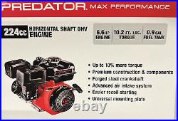 6.6 HP (224cc) Max Performance OHV Horizontal Shaft Gas Engine, CARB