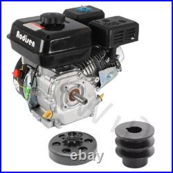 7HP 210cc OHV Horizontal Shaft Gas Engine & Clutch Pulley for Lawn Mower Go-Kart
