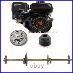7HP 210cc OHV Horizontal Shaft Gas Engine Motor & 32 Rear Axle Go kart ATV Qaud