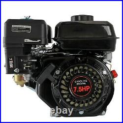 7HP 210cc OHV Horizontal Shaft Gas Engine Motor +Clutch for Go Kart Snowblower