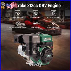 7HP 212Cc Gas Engine 4 Stroke OHV Horizontal Shaft Gasoline Engine Shaft 3/4