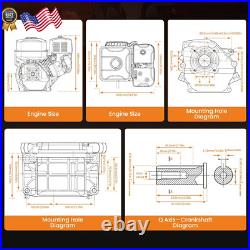 7HP 212Cc Gas Engine 4 Stroke OHV Horizontal Shaft Gasoline Engine Shaft 3/4