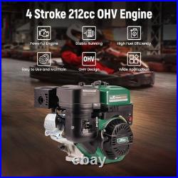 7HP 212cc Gas Engine, 4 Stroke OHV Horizontal Shaft Gasoline Engine, Shaft 3/