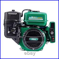 7HP 212cc Gas Engine, Electric Start 4 Stroke OHV Horizontal Shaft Gasoline E