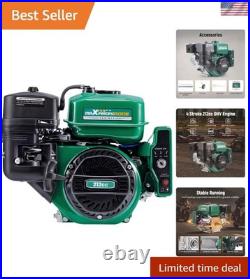7HP 212cc Gas Engine, Electric Start 4 Stroke OHV Horizontal Shaft Gasoline E