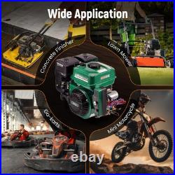 7HP 212cc Gas Engine, Electric Start 4 Stroke OHV Horizontal Shaft Gasoline E