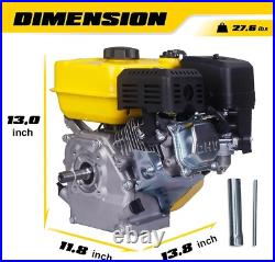 7HP 212cc Gas Engine Horizontal Shaft, 4 Stroke OHV Gas Motor, Shaft 3/4 19