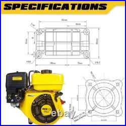 7HP 212cc Gas Engine Horizontal Shaft, 4 Stroke OHV Gas Motor, Shaft 3/4 19