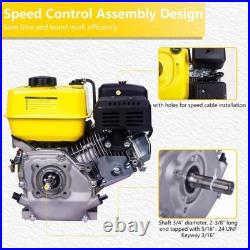 7HP 212cc Horizontal Shaft Gas Engine 4 Stroke OHV Motor 3/4 inch Shaft Recoil