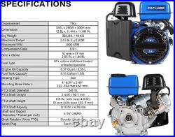 7HP Gas Engine Horizontal Shaft 212cc 4 Stroke OHV Industrial Grade Replacement