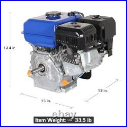 7HP Gas Engine Horizontal Shaft 212cc 4-Stroke OHV Industrial Replacement Motor