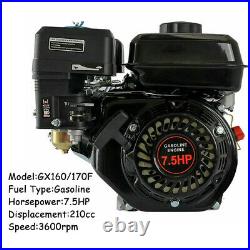 7.5HP 210cc OHV Horizontal Shaft Gas Engine For Compressor Scarifier Lawnmower