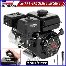 7.5HP (210cc) OHV Horizontal Shaft Gas Engine LAWN Mower Log Splitter Go-Kart