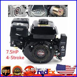 7.5HP 4-Stroke Gas Engine Electric Start Side Shaft Motor OHV Gasoline Engine US