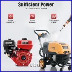 7.5HP 4 Stroke Gas Engine Horizontal Shaft Gas 14.25in x12.32in x12.99in