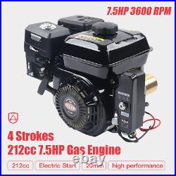7.5HP Gas Engine Motor 4-Stroke 210cc with Electric Start/Horizontal Shaft Motor