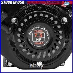 7.5HP OHV 3600RPM Electric Start Gasoline Engine Side Shaft Gas Go Kart Motor US