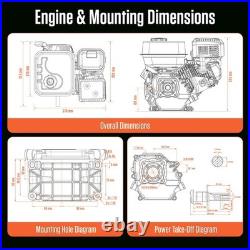 AIVLOT 212cc Gas Engine 7HP 4-Stroke Gas Motor Horizontal Shaft Replacement