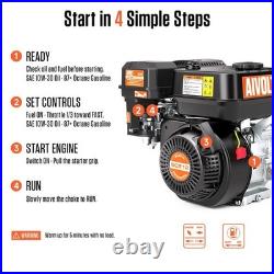 AIVLOT 212cc Gas Engine 7HP 4-Stroke Gas Motor Horizontal Shaft Replacement