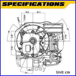Aceup Energy 4.4HP 173cc 4-Stroke Gas Engine Vertical Shaft Motor for Lawn Mower