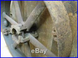 Antique Hit Miss Gas Steam Engine Line Shaft Flat Belt Pulley 26 x4.25 2 Piece