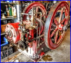 Antique Ohio Side Shaft Hit & Miss Gas Steam Hot Air Engine Motor Sandusky Old