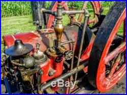 Antique Ohio Side Shaft Hit & Miss Gas Steam Hot Air Engine Motor Sandusky Old