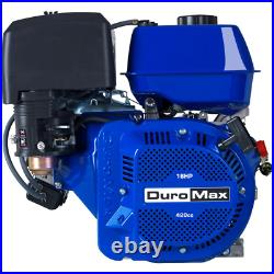 DUROMAX Recoil Start Engine 1 in. Shaft 420cc Portable Gas-Powered 4-Cycle