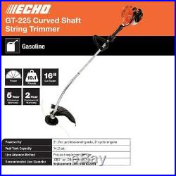 Echo String Trimmer Curved Shaft Gas Engine Lightweight 2 Stroke Cycle 21.2 cc