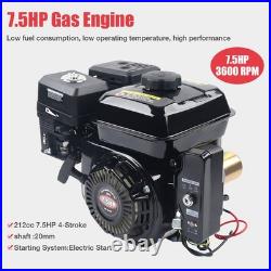 Electric Start Log Splitter 4-Stroke 7.5HP Gas Shaft Motor Version Engine 212CC