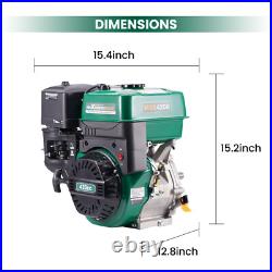 Engine OHV Horizontal Gas Engine Motor Recoil Start 420cc 15HP Rototiller