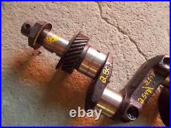 Farmall 400 IH tractor gas engine motor crankshaft crank shaft with gear & nut